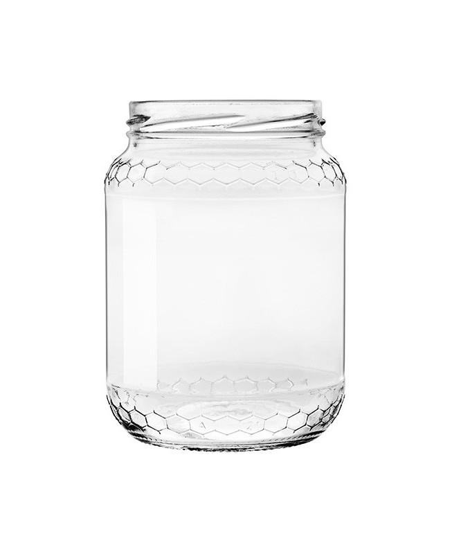 VASO ALVEOLO IN VETRO PER MIELE DA 500G E DA 1KG TERMOPACCATO